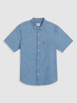 Levi's Cotton Regular Fit Shirt, Sebastian Chambray Blue, Sebastian Chambray Blue