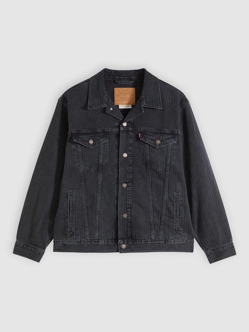 Product image 2 of 4, which shows Levi's Relaxed Trucker Jacket, Onyx, S