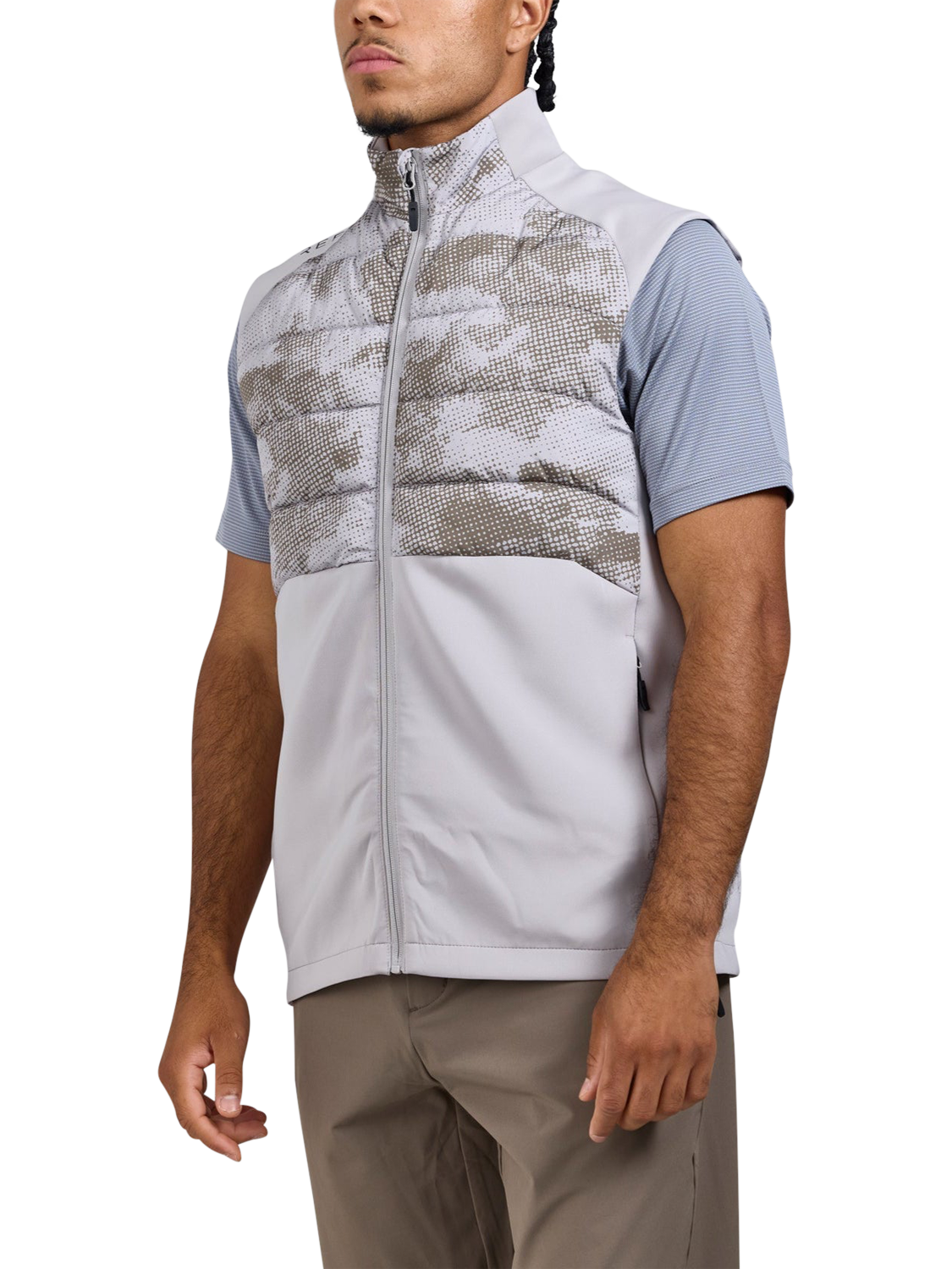 Product image 1 of 6, which shows REFLO Dochart Gilet, Vapor Khaki, XS