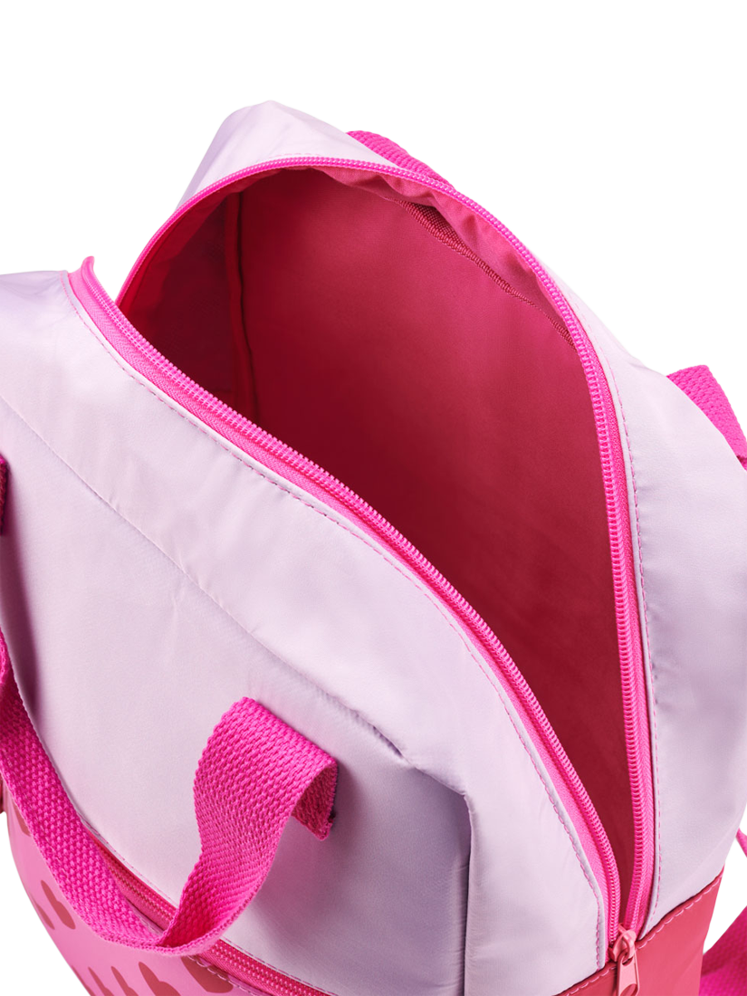 Product image 3 of 4, which shows Small Stuff Kids' Colour Block Backpack, Bright Pink