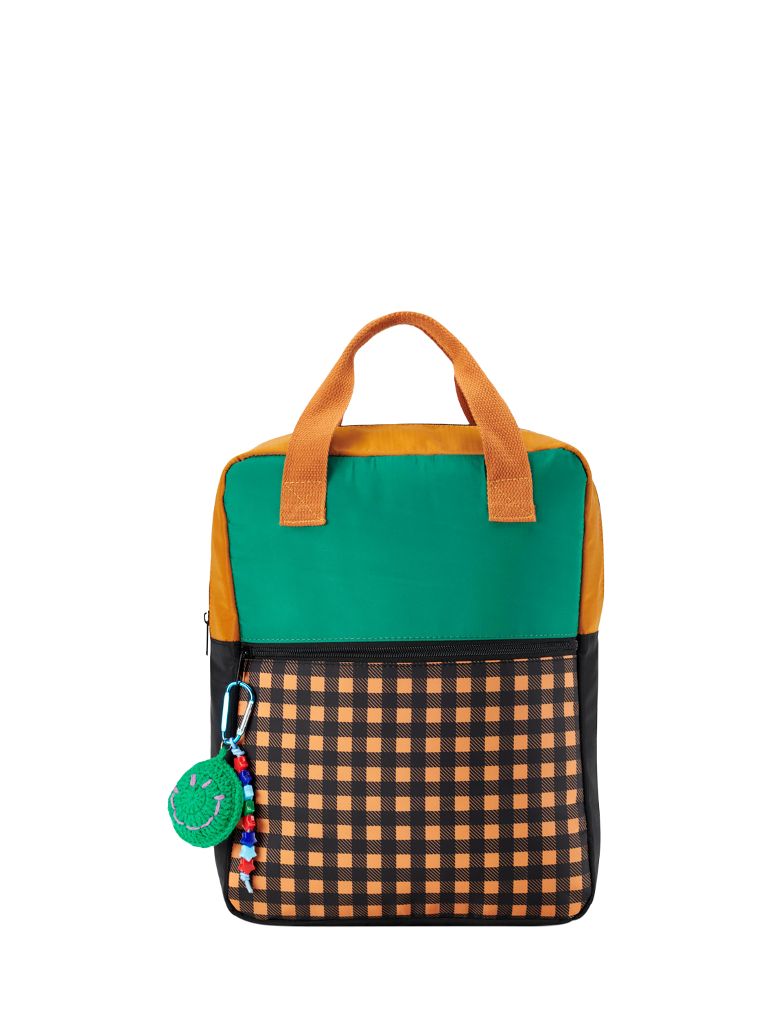 Product image 1 of 4, which shows Stych Kids' Colour Block Backpack, Emerald Green