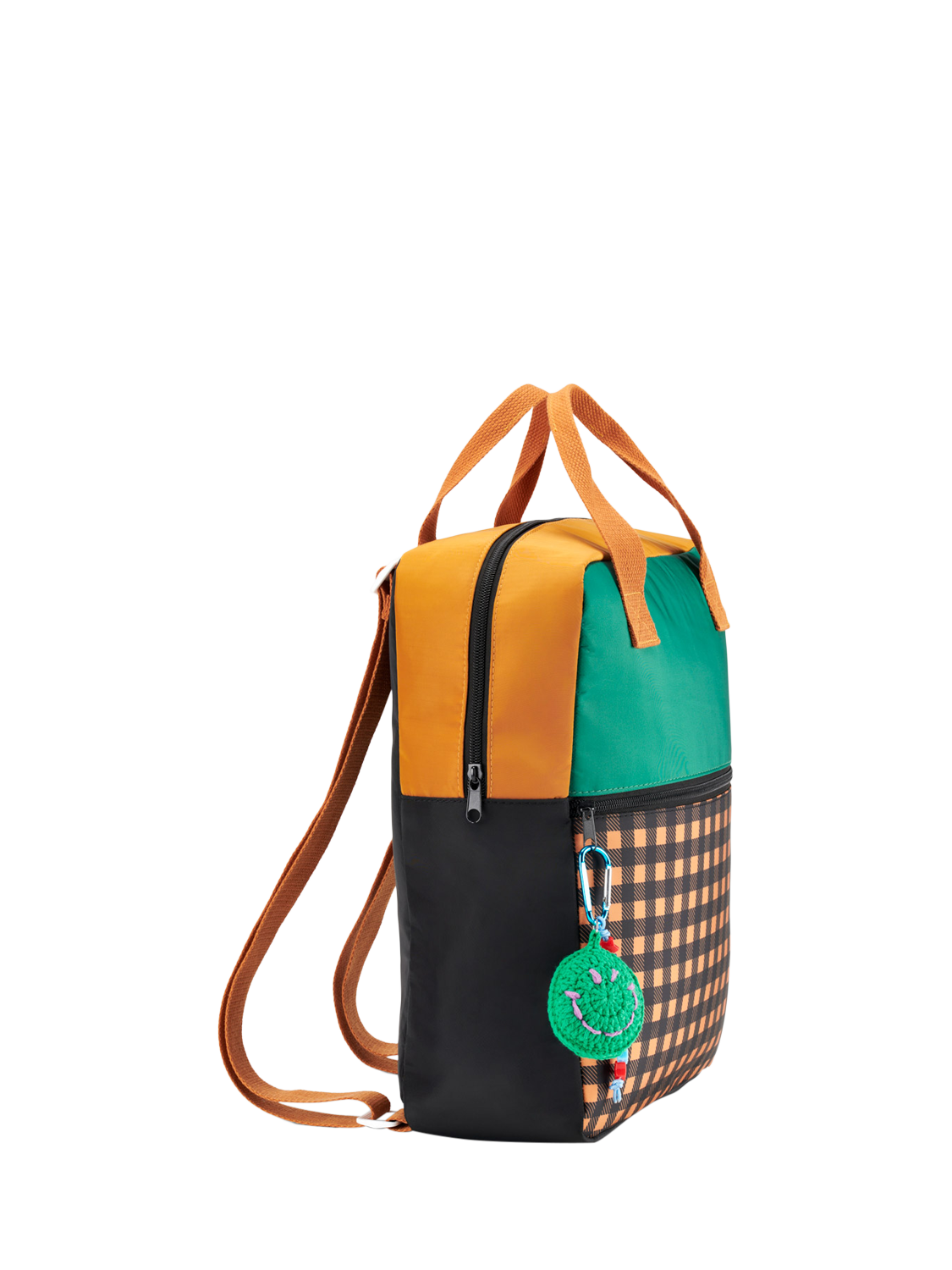 Product image 2 of 4, which shows Stych Kids' Colour Block Backpack, Emerald Green