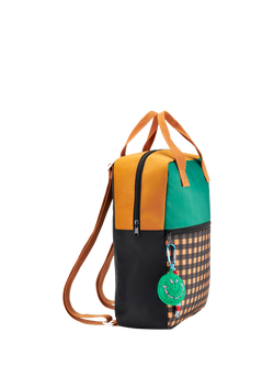 Small Stuff Kids' Colour Block Backpack, Emerald Green - view 2, Emerald Green