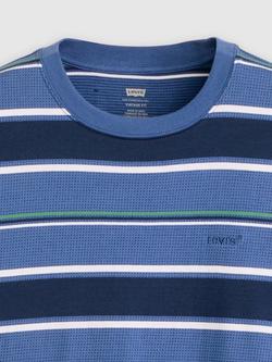 Levi's Red Tab Cotton Blend Regular Fit Stripe T-Shirt, Sunshine Blue - view 2, Sunshine Blue