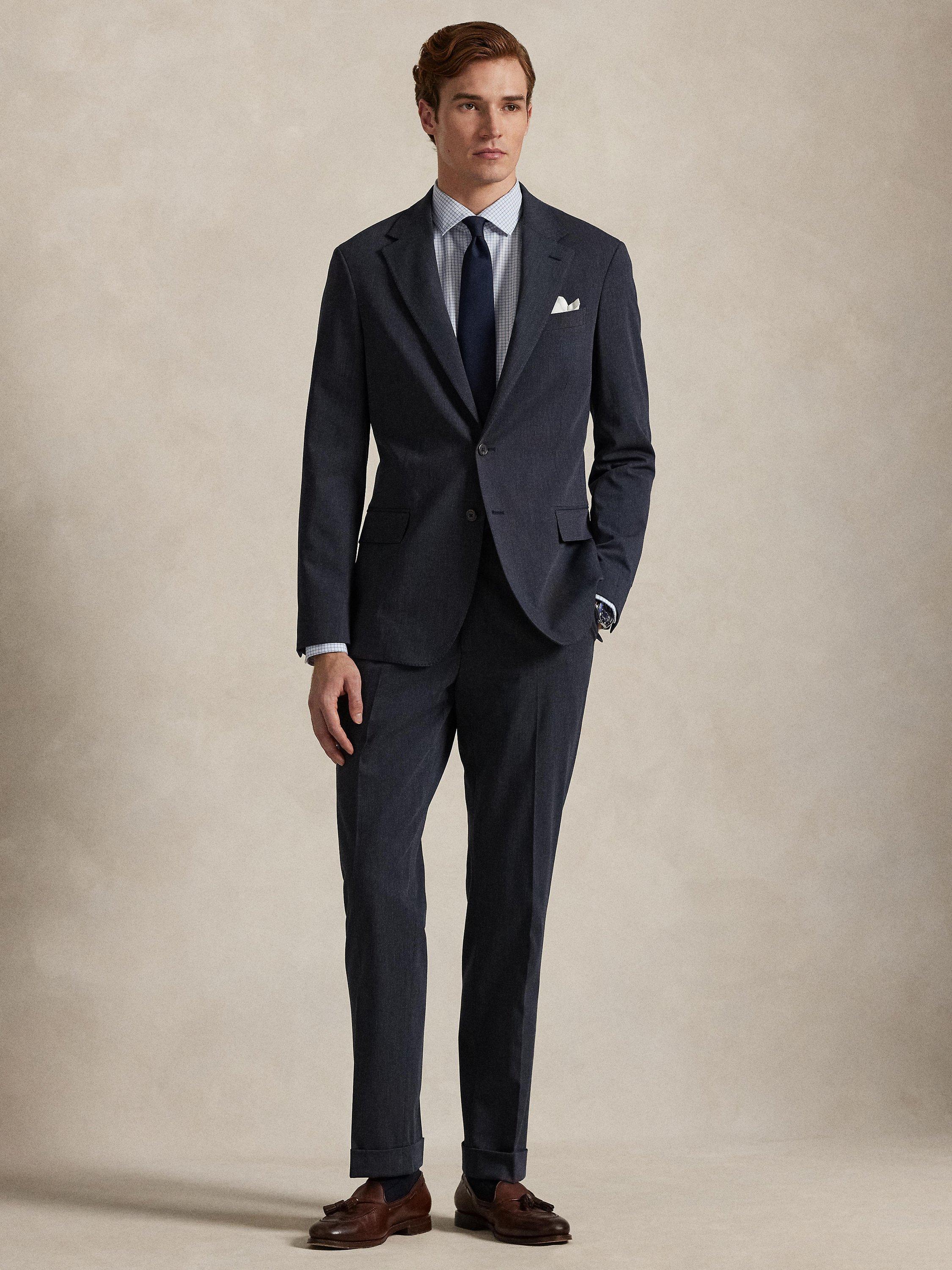 Product image 5 of 6, which shows Ralph Lauren Woven Polo Suit Jacket, Bright Navy Multi, 38R