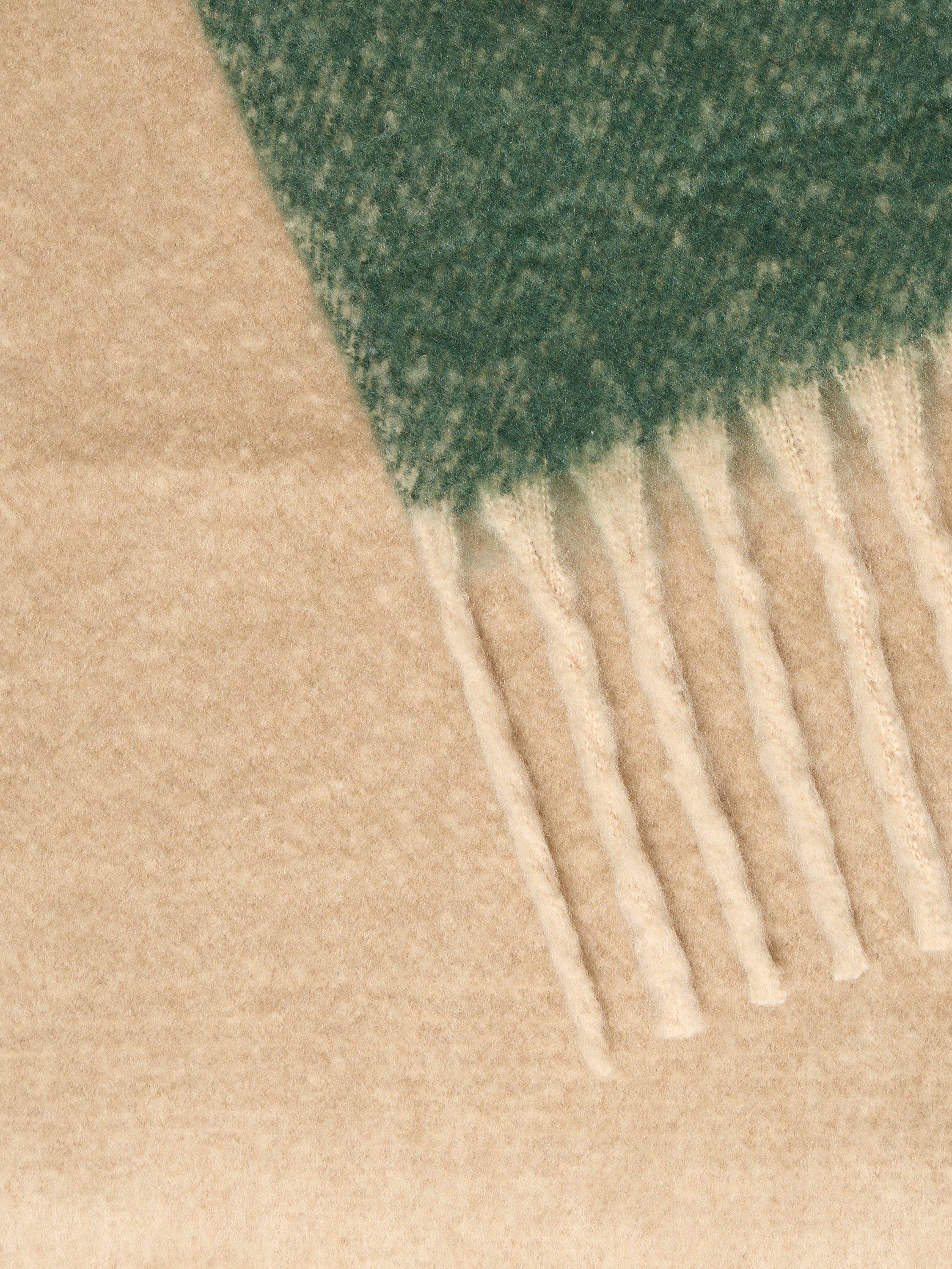 Product image 3 of 3, which shows ICHI Malou Ombre Heavyweight Scarf, Pineneedle, One Size