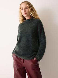 Jigsaw Halo Pure Cashmere Jumper, Green, Green