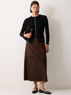 Jigsaw Multi Button Rib Knit Cardigan, Black