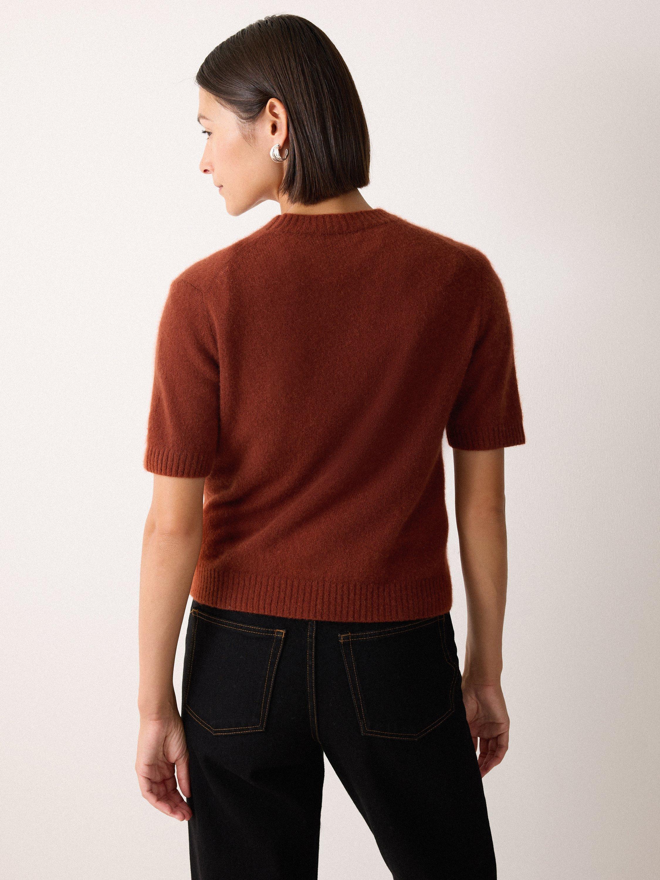 Product image 2 of 11, which shows Jigsaw Cloud Pure Cashmere Knit Top, Auburn, L