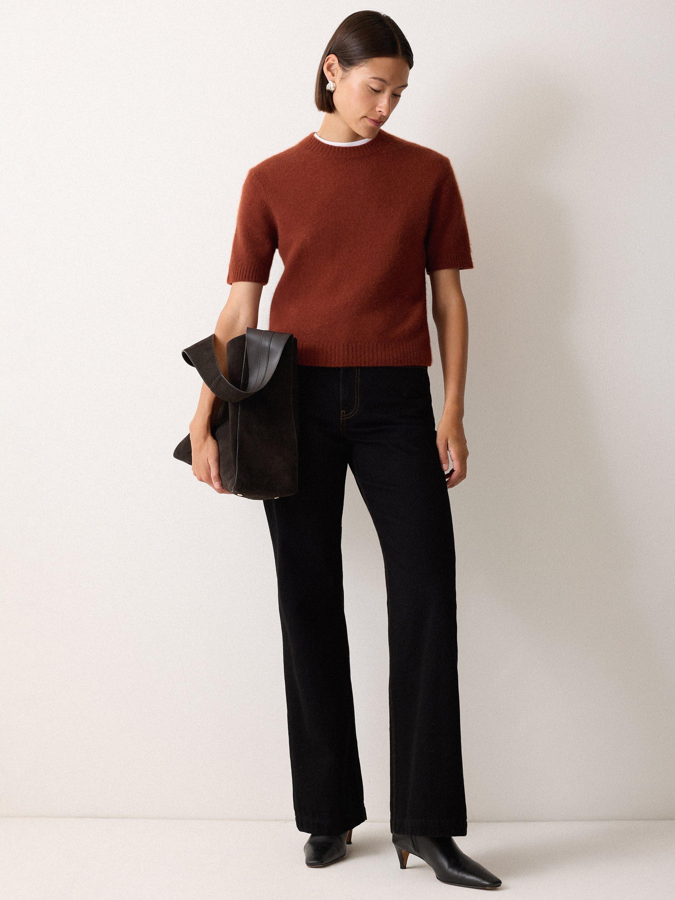 Product image 4 of 11, which shows Jigsaw Cloud Pure Cashmere Knit Top, Auburn, L