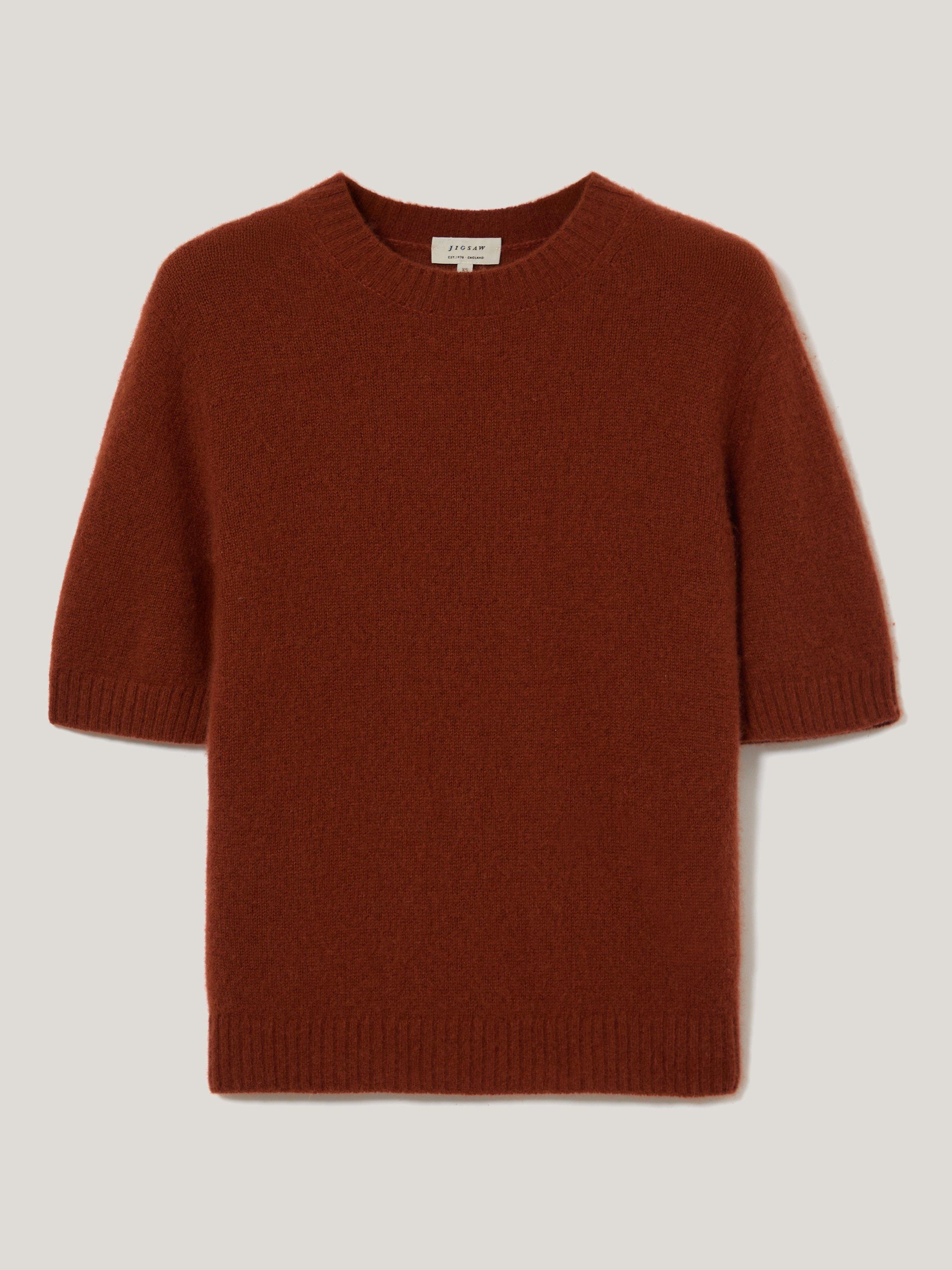 Product image 5 of 11, which shows Jigsaw Cloud Pure Cashmere Knit Top, Auburn, L