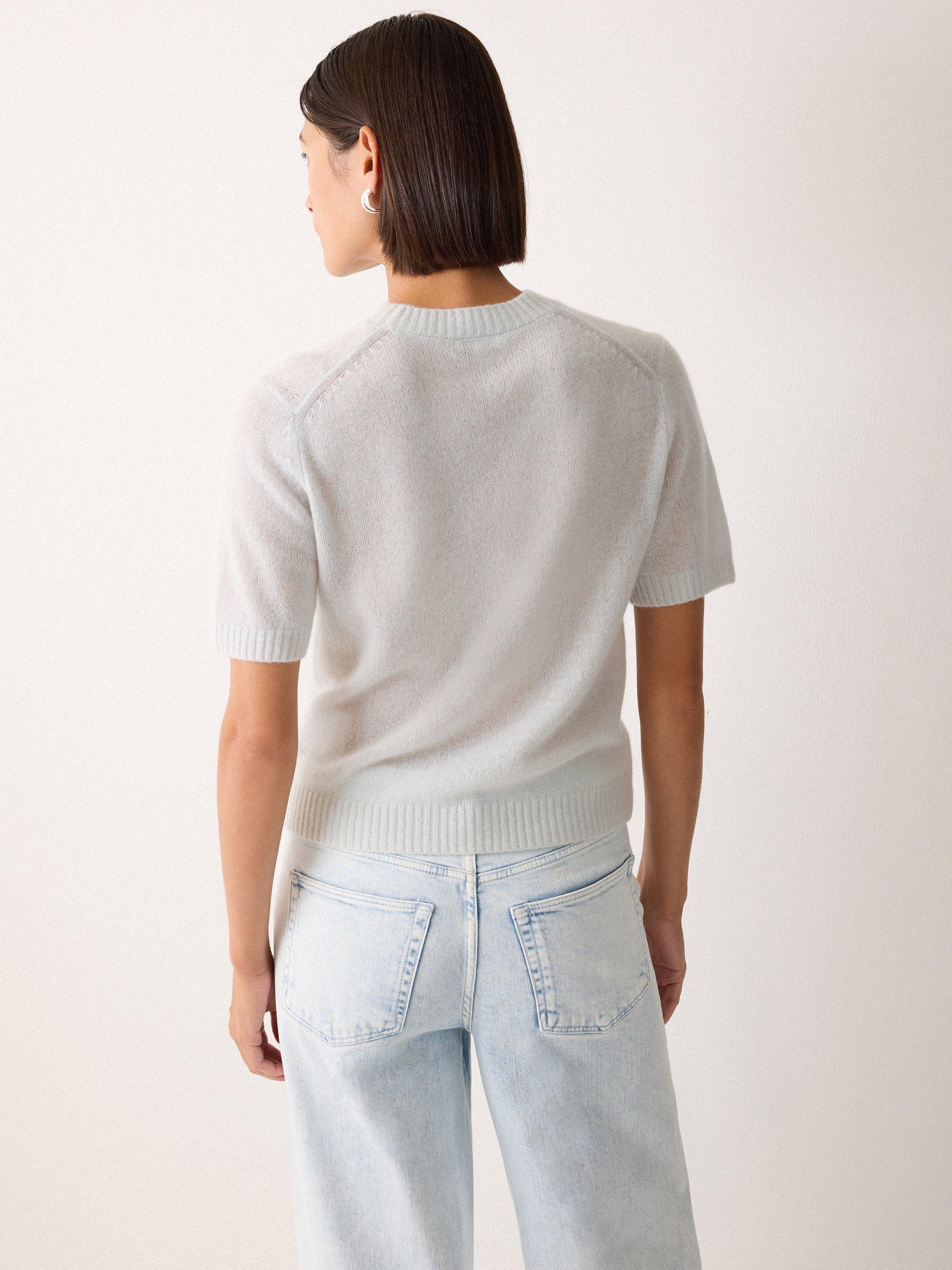 Product image 2 of 5, which shows Jigsaw Cloud Pure Cashmere Knit Top, Grey, S