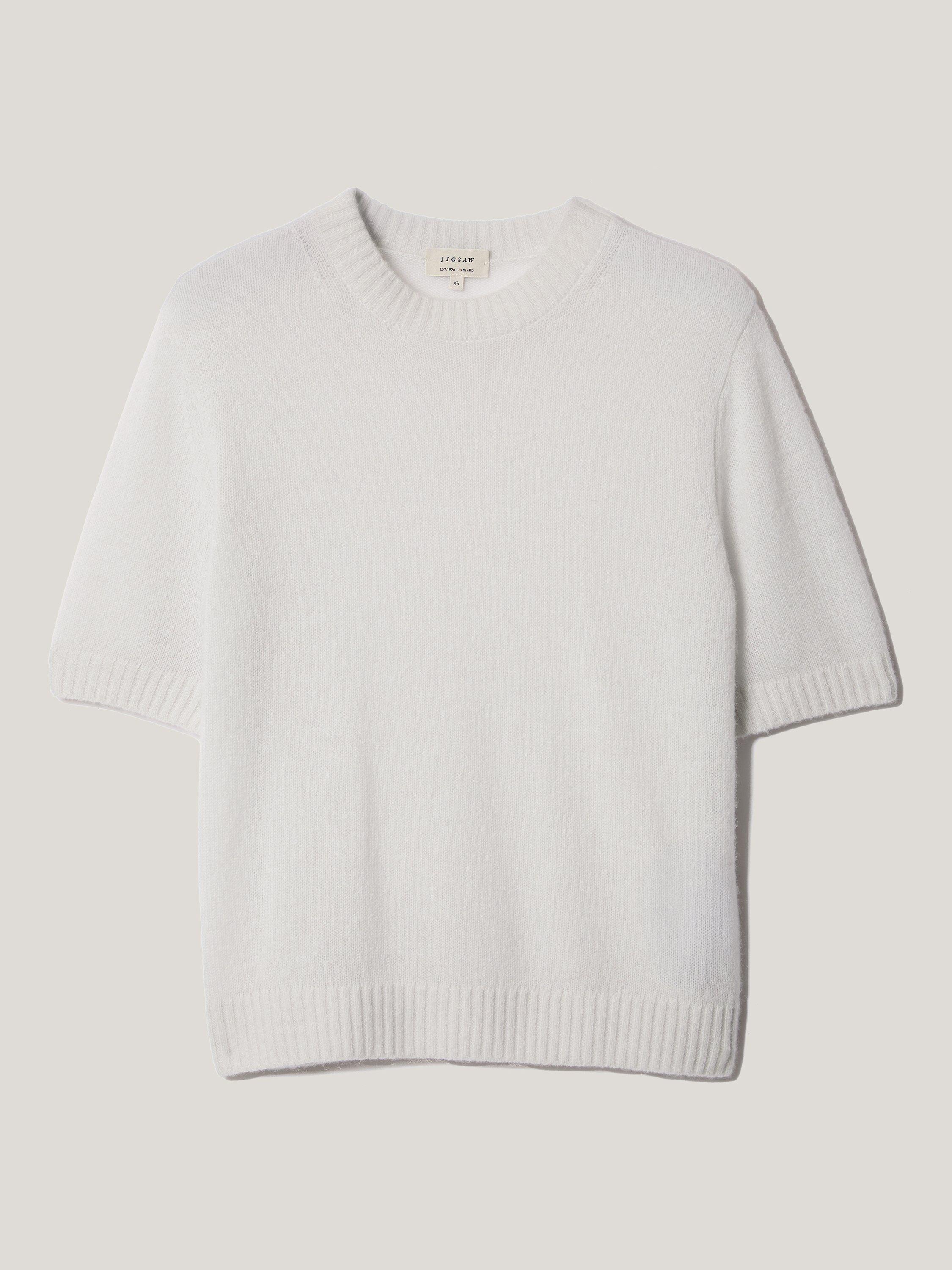 Product image 5 of 5, which shows Jigsaw Cloud Pure Cashmere Knit Top, Grey, S