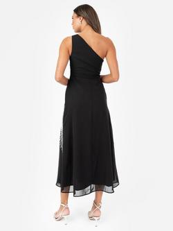 Maya Deluxe Starburst Embellised Chiffon Midaxi Dress, Black - view 2, Black