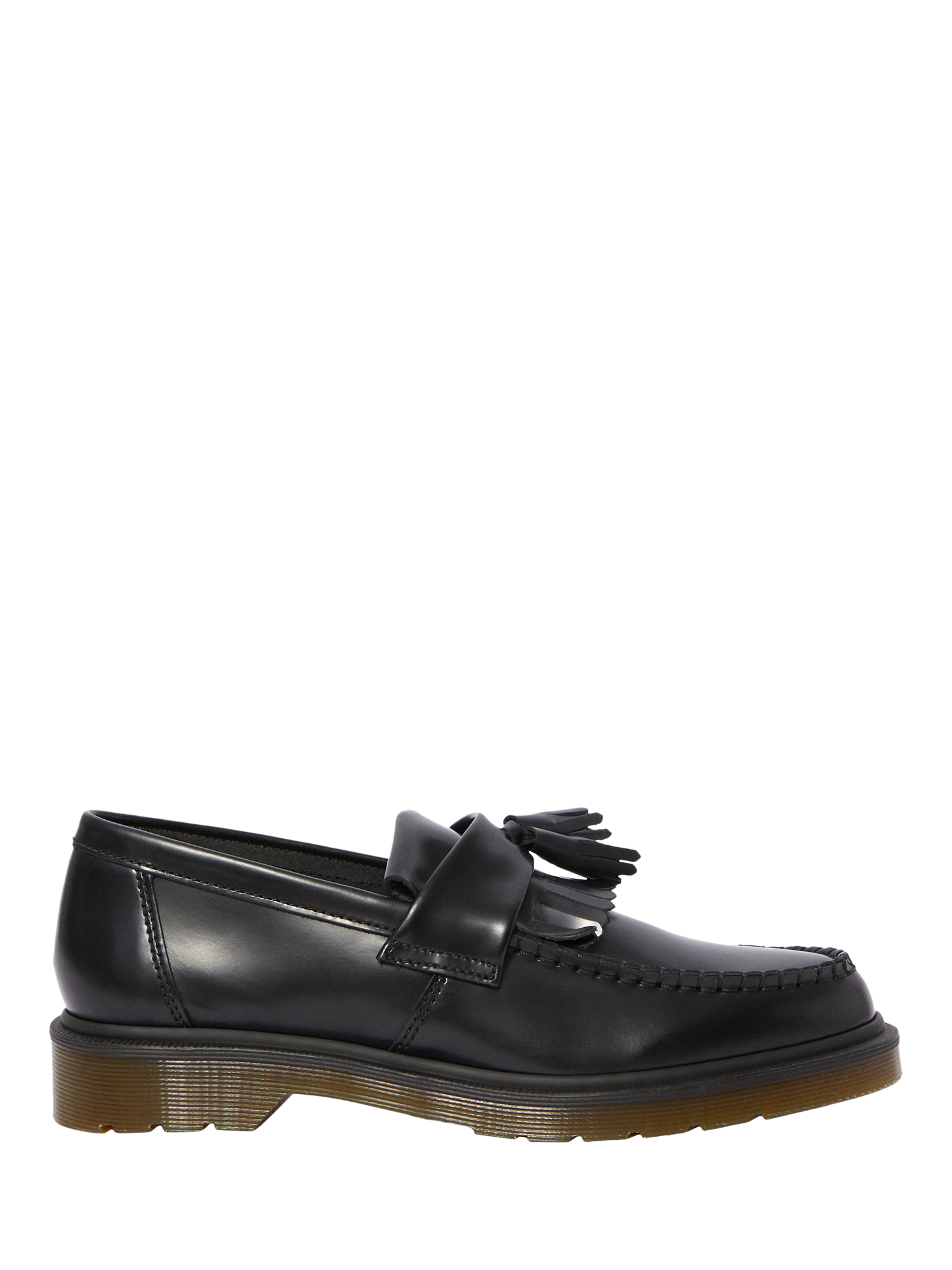 Product image 1 of 4, which shows Dr. Martens Adrian Leather Tassel Loafers, Black Smooth, 9