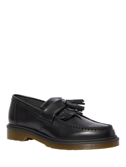Dr. Martens Adrian Leather Tassel Loafers - view 2, Black Smooth