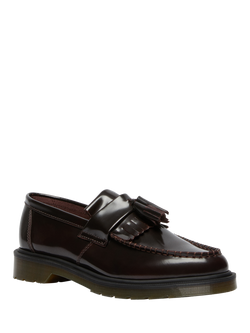 Dr. Martens Adrian Leather Tassel Loafers - view 2, Cherry Red Arcadia