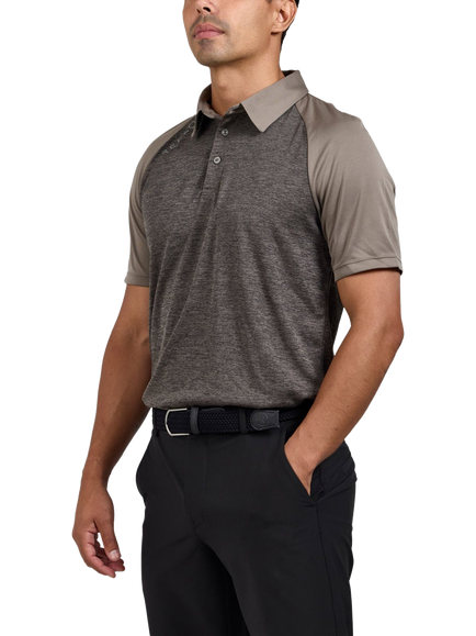 REFLO Men's Tummel Regular Fit Short Sleeve Golf Shirt, Dolomite Brown, Dolomite Brown