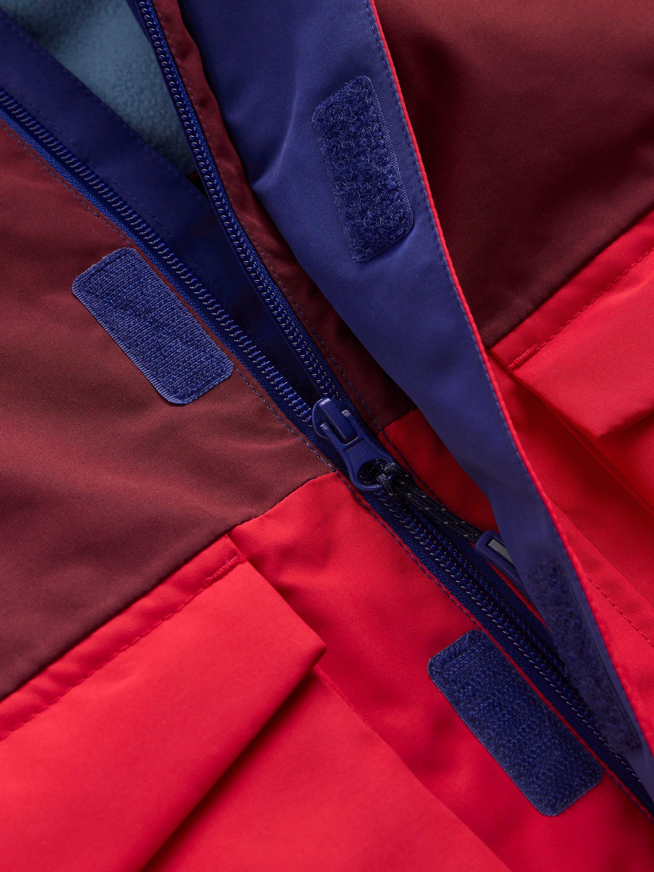 Product image 3 of 5, which shows Mini Boden Kids' All-weather Waterproof Coat, Red/Multi, 2-3 years
