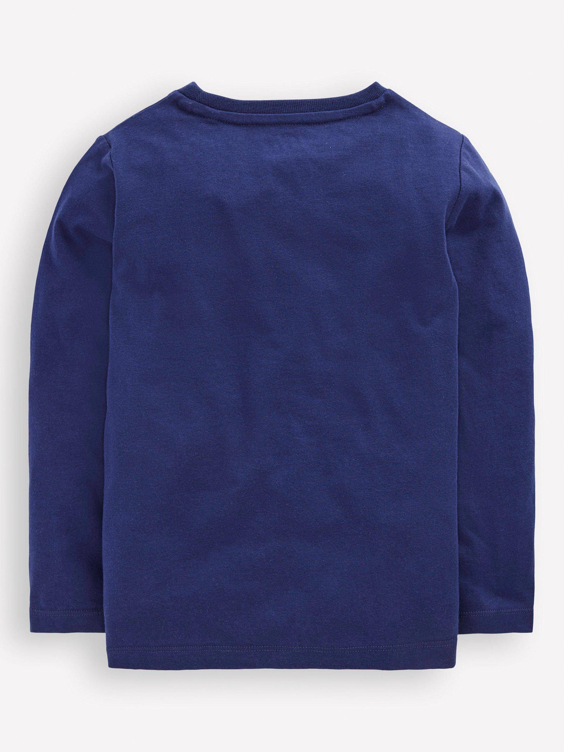T-shirt basique 100% en coton enfant, bleu foncé