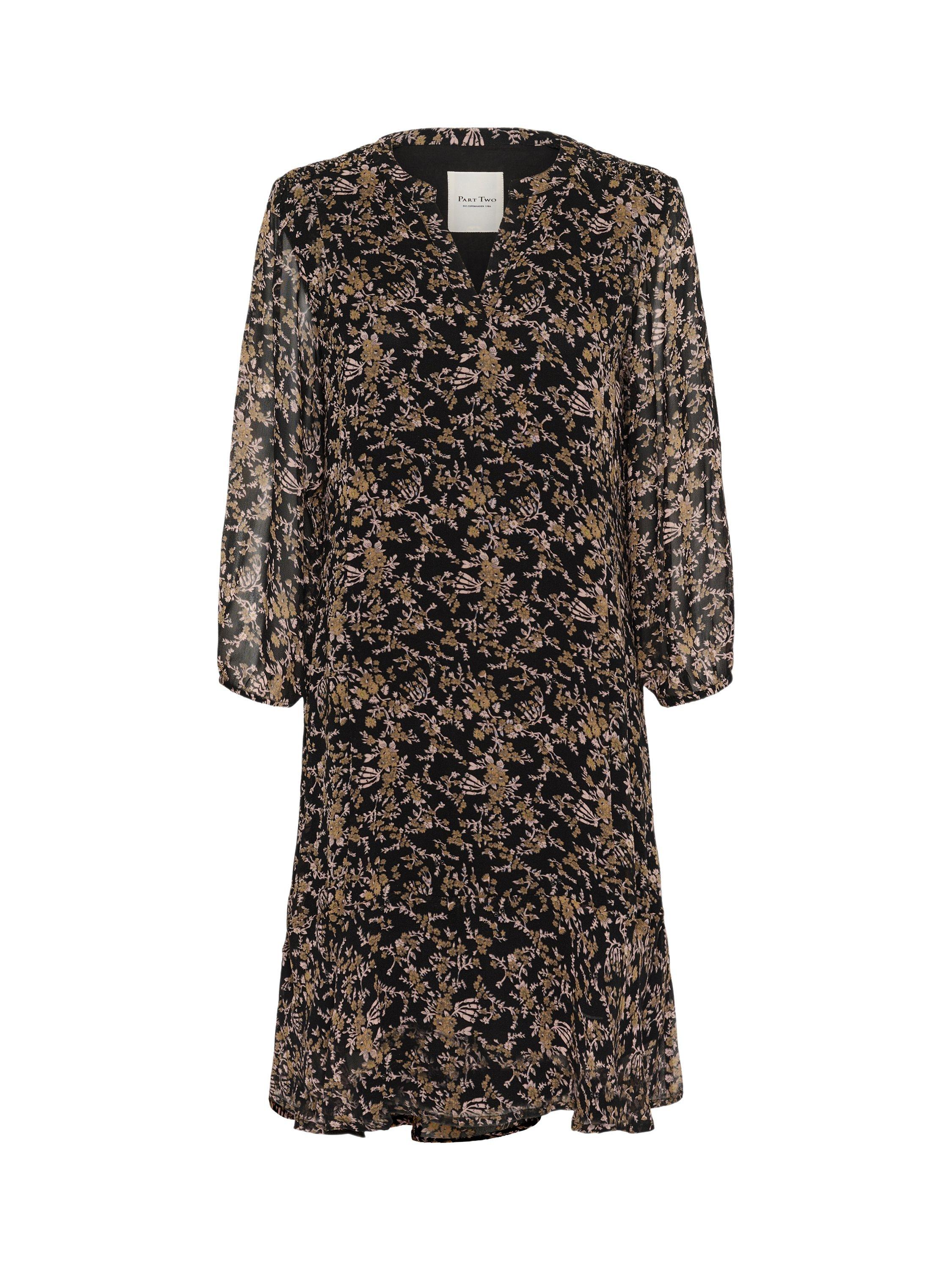 Product image 5 of 6, which shows Part Two Elkas Floral Dress, Black/Multi, 8