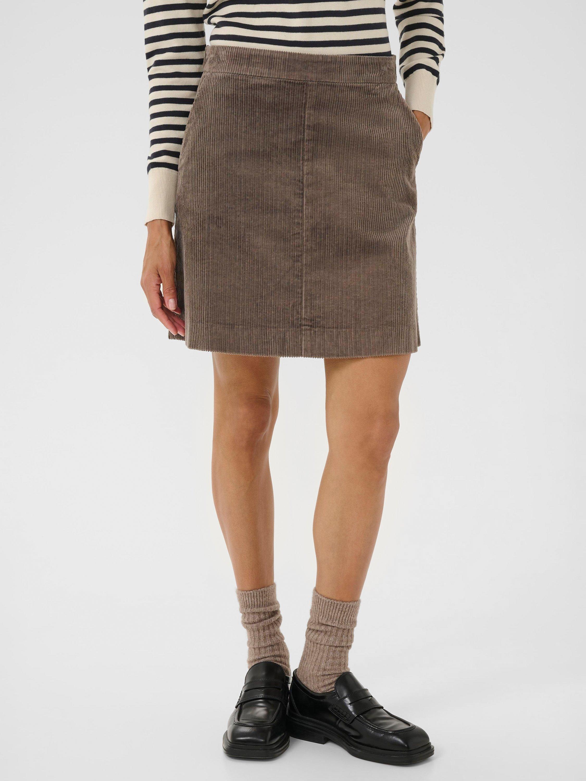 Product image 1 of 6, which shows Part Two Lings Corduroy Skirt, Falcon, 8