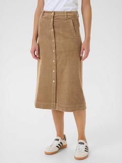 Part Two Shayla Corduroy Midi Skirt, Tiger's Eye