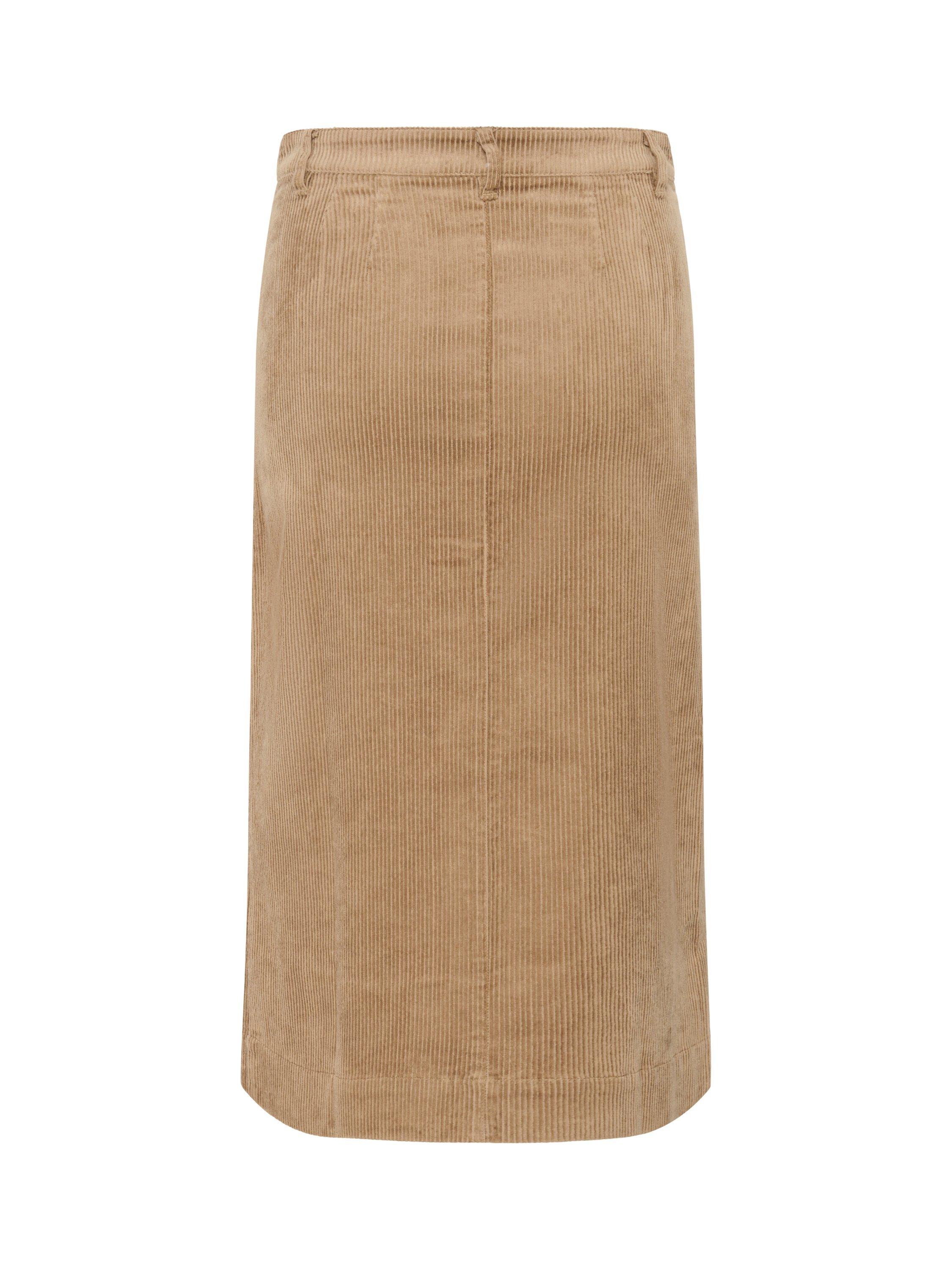 Product image 6 of 6, which shows Part Two Shayla Corduroy Midi Skirt, Tiger's Eye, 8