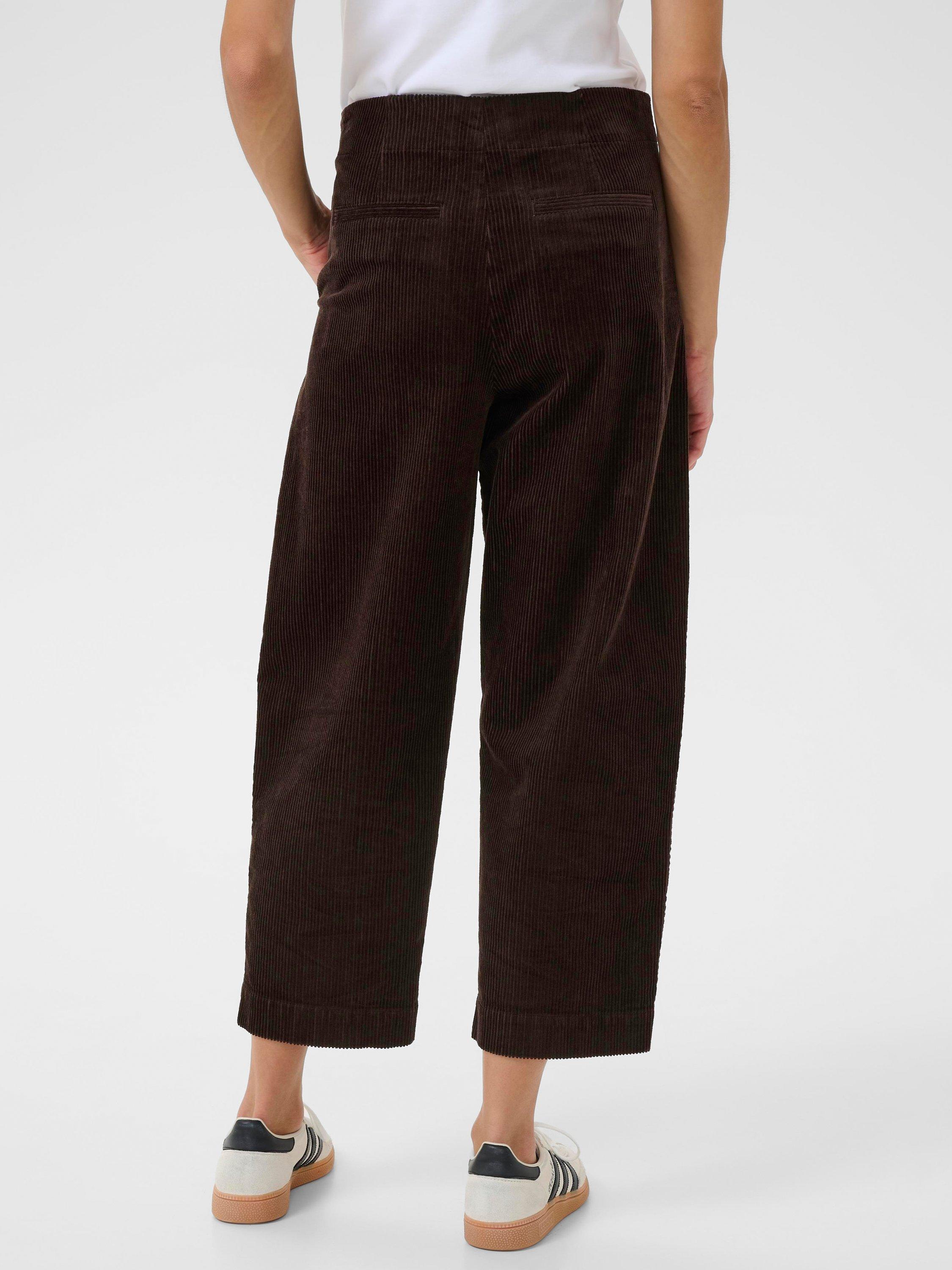 Product image 2 of 6, which shows Part Two Netta Corduroy Trousers, Ganache, 8