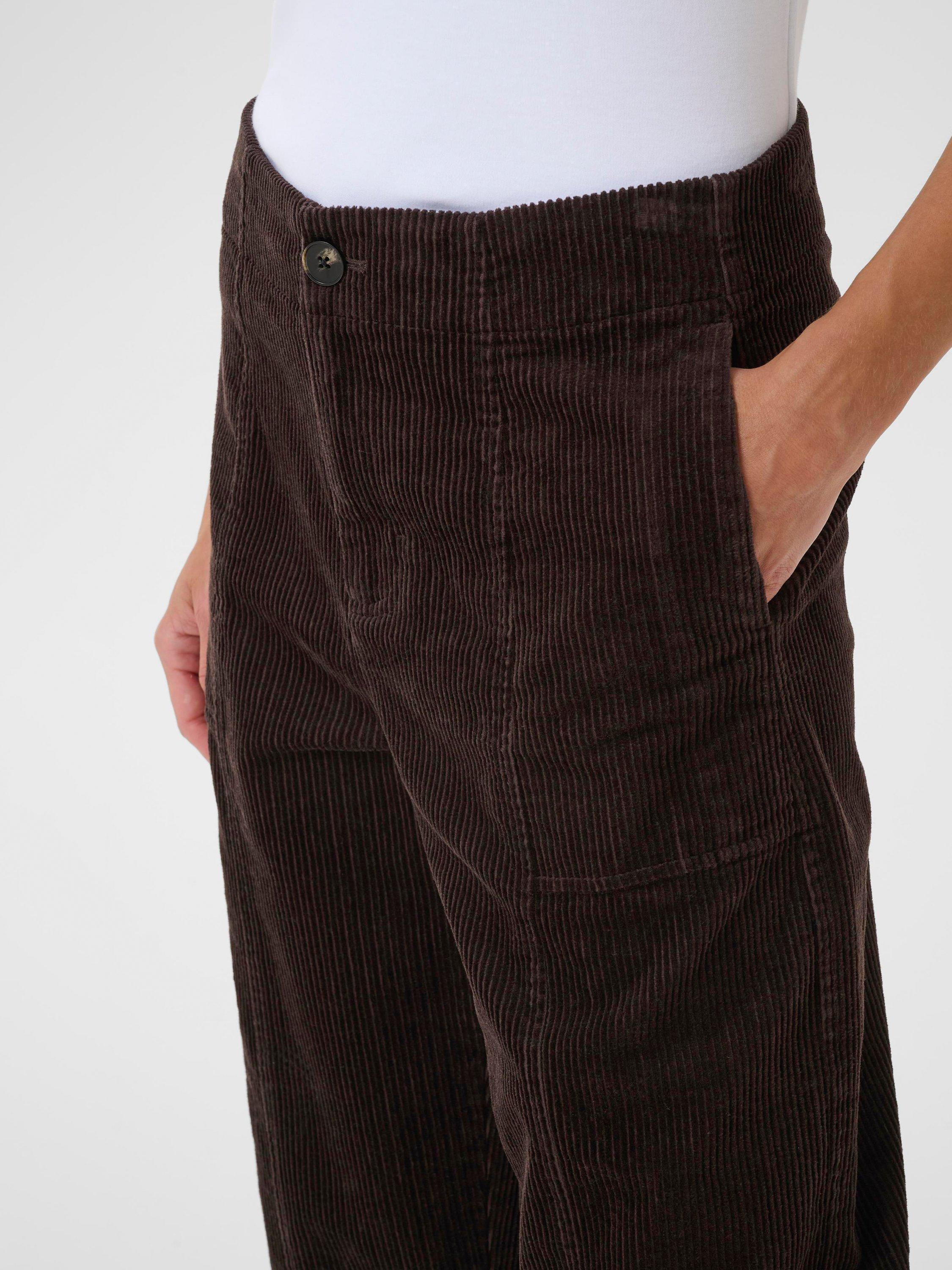 Product image 4 of 6, which shows Part Two Netta Corduroy Trousers, Ganache, 8