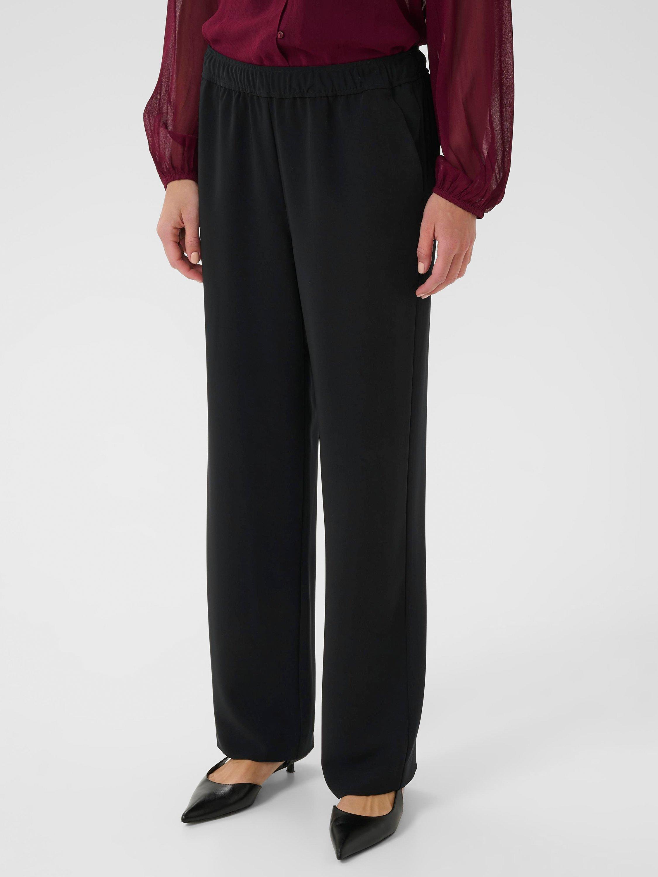 Product image 1 of 6, which shows Part Two Samra Relaxed Tailored Trousers, Black, 8