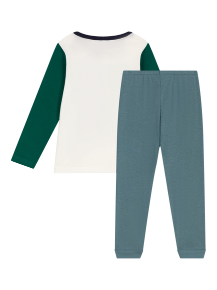 Petit Bateau Kids' Crocodile Pyjamas, Multi - view 2, Gobelin/Multi