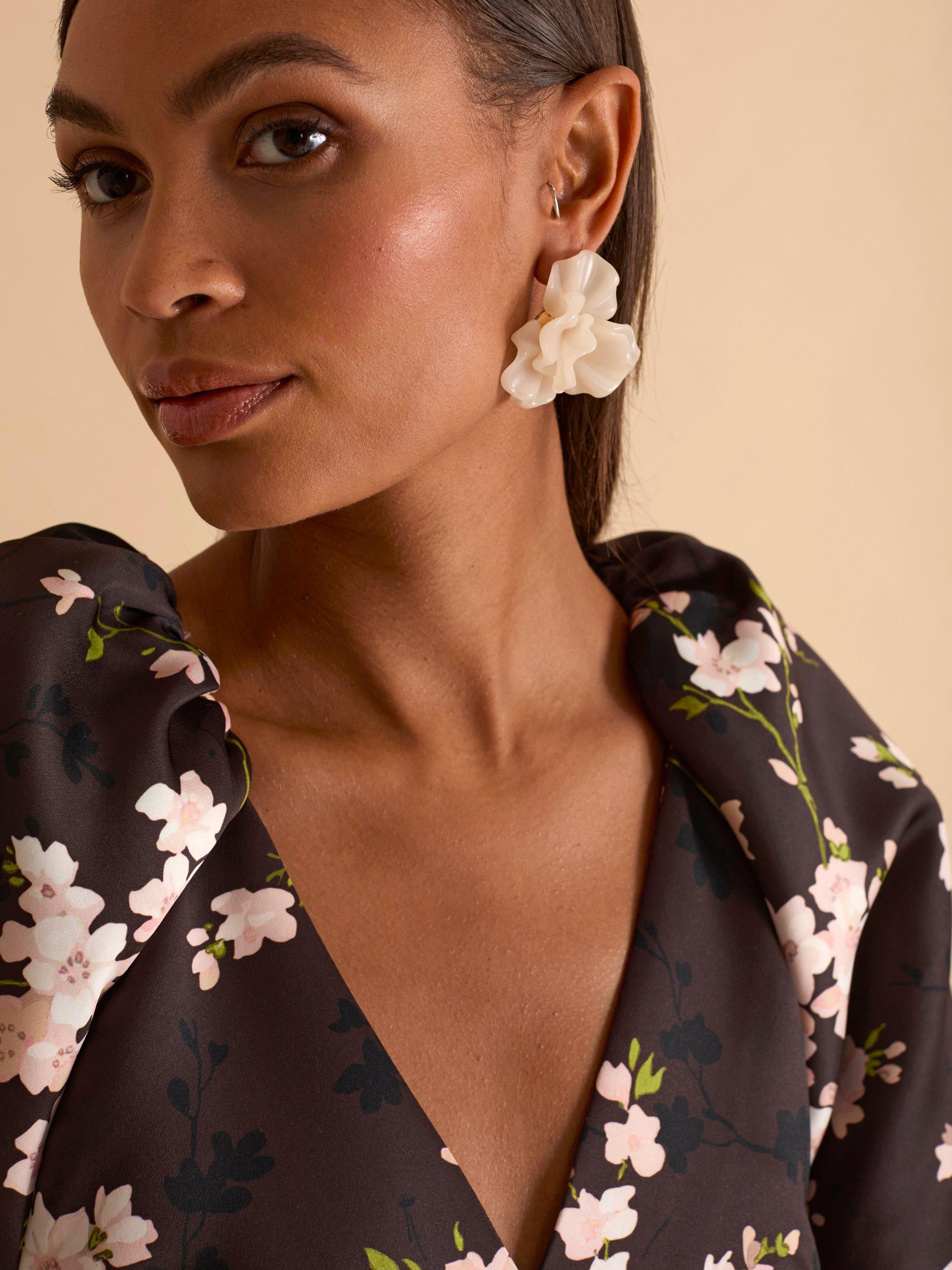 Product image 5 of 7, which shows FLORERE Blossom Puff Sleeve Dress, Multi, 8