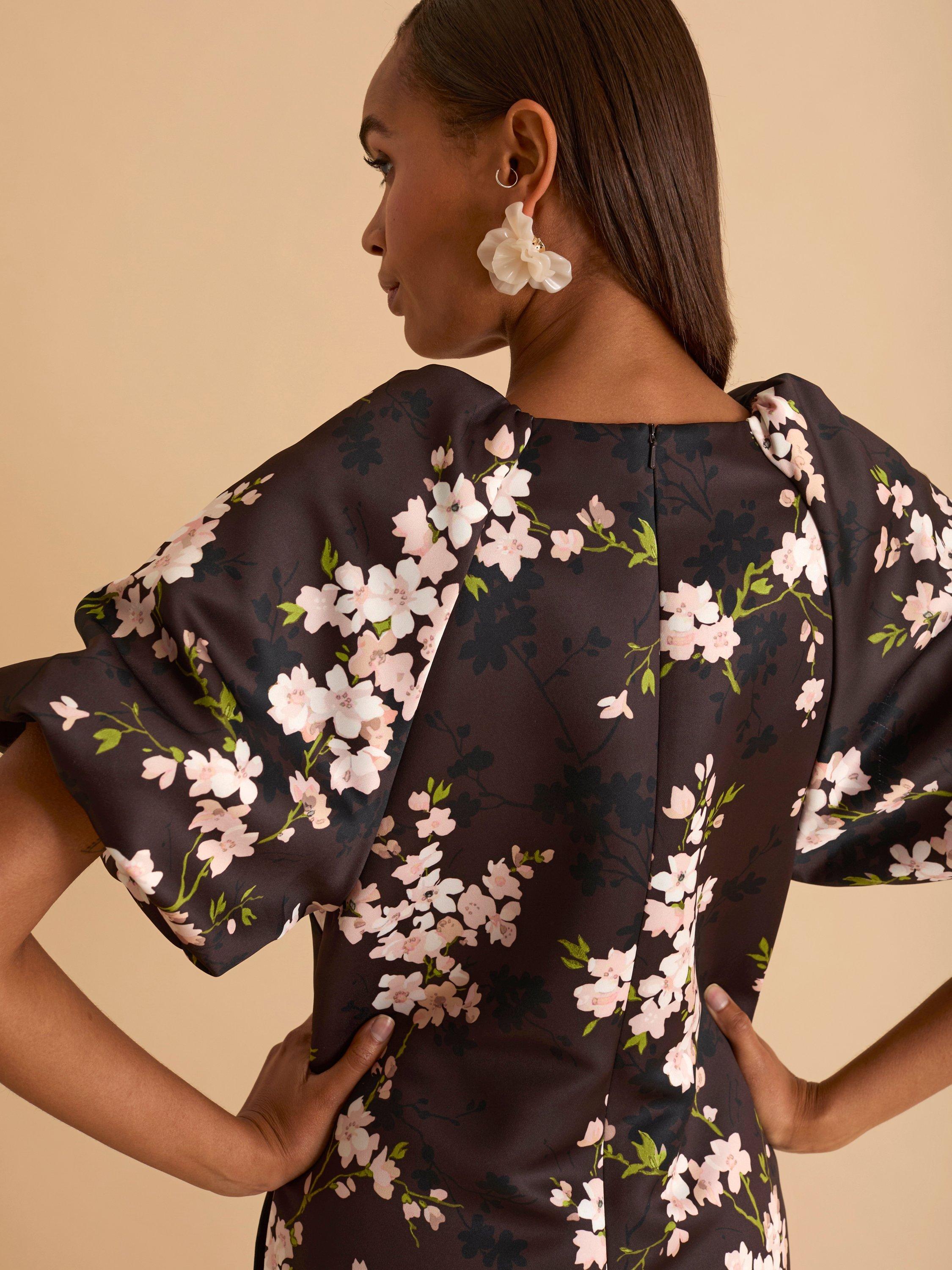 Product image 7 of 7, which shows FLORERE Blossom Puff Sleeve Dress, Multi, 8