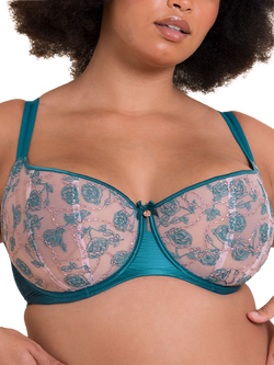 Curvy Kate Entwined Underwired Balcony Bra, Deep Teal