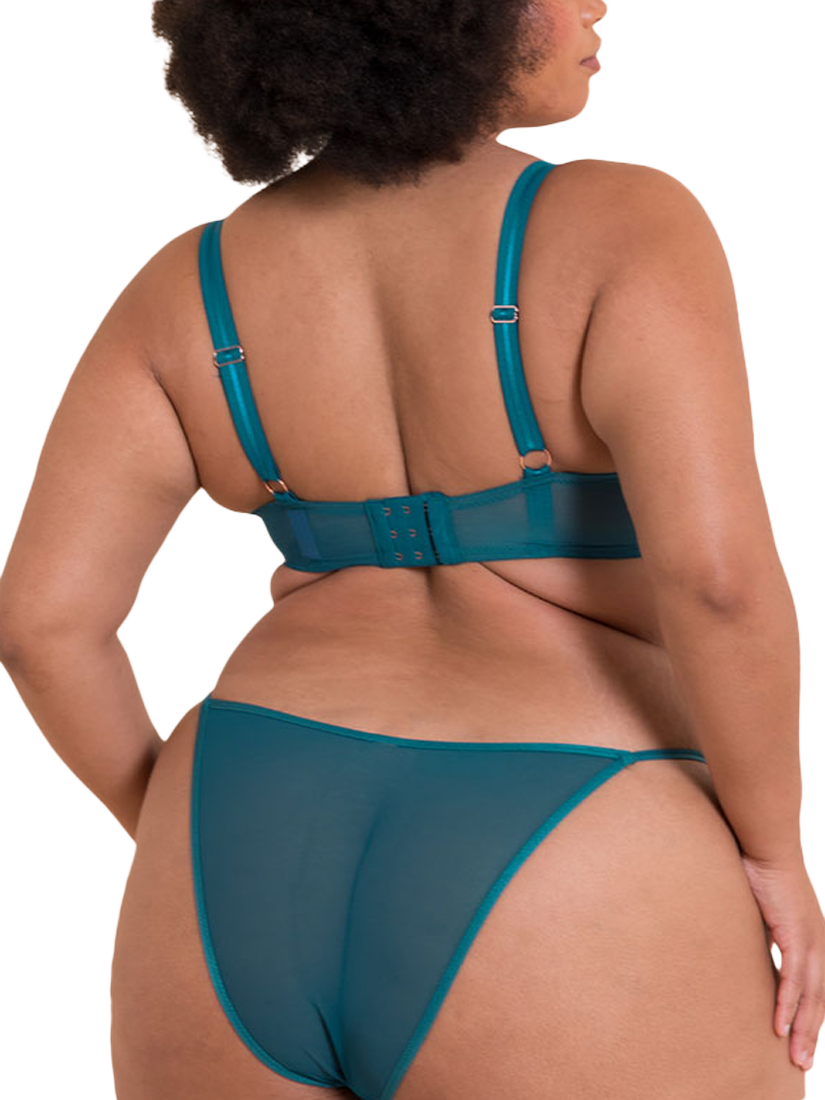 Product image 5 of 7, which shows Curvy Kate Entwined Underwired Balcony Bra, Deep Teal, 30DD