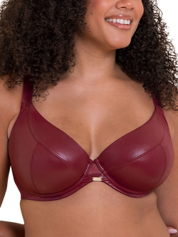 Curvy Kate Lush Underwired Plunge Bra, Oxblood, Oxblood