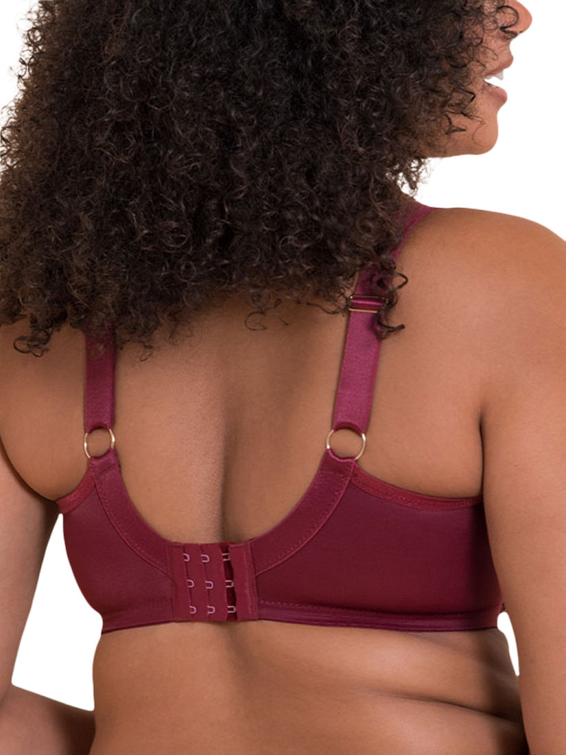 Product image 2 of 8, which shows Curvy Kate Lush Underwired Plunge Bra, Oxblood, 32G