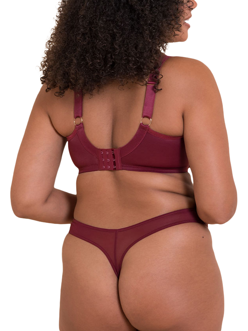 Product image 6 of 8, which shows Curvy Kate Lush Underwired Plunge Bra, Oxblood, 32G