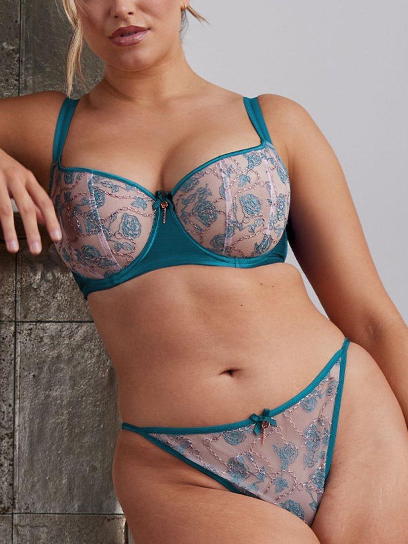 Product image 5 of 6, which shows Curvy Kate Entwined Tanga Knickers, Deep Teal, S