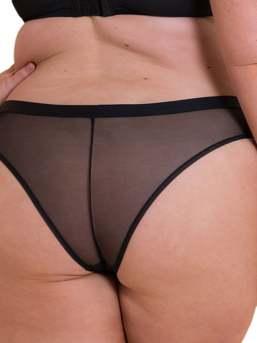 Product image 2 of 6, which shows Curvy Kate Lightstyle Brazilian Knickers, Black, S