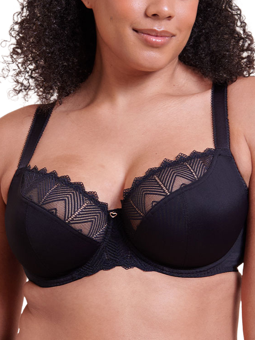 Product image 1 of 7, which shows Curvy Kate Wild One Underwired Balcony Bra, Black, 32E