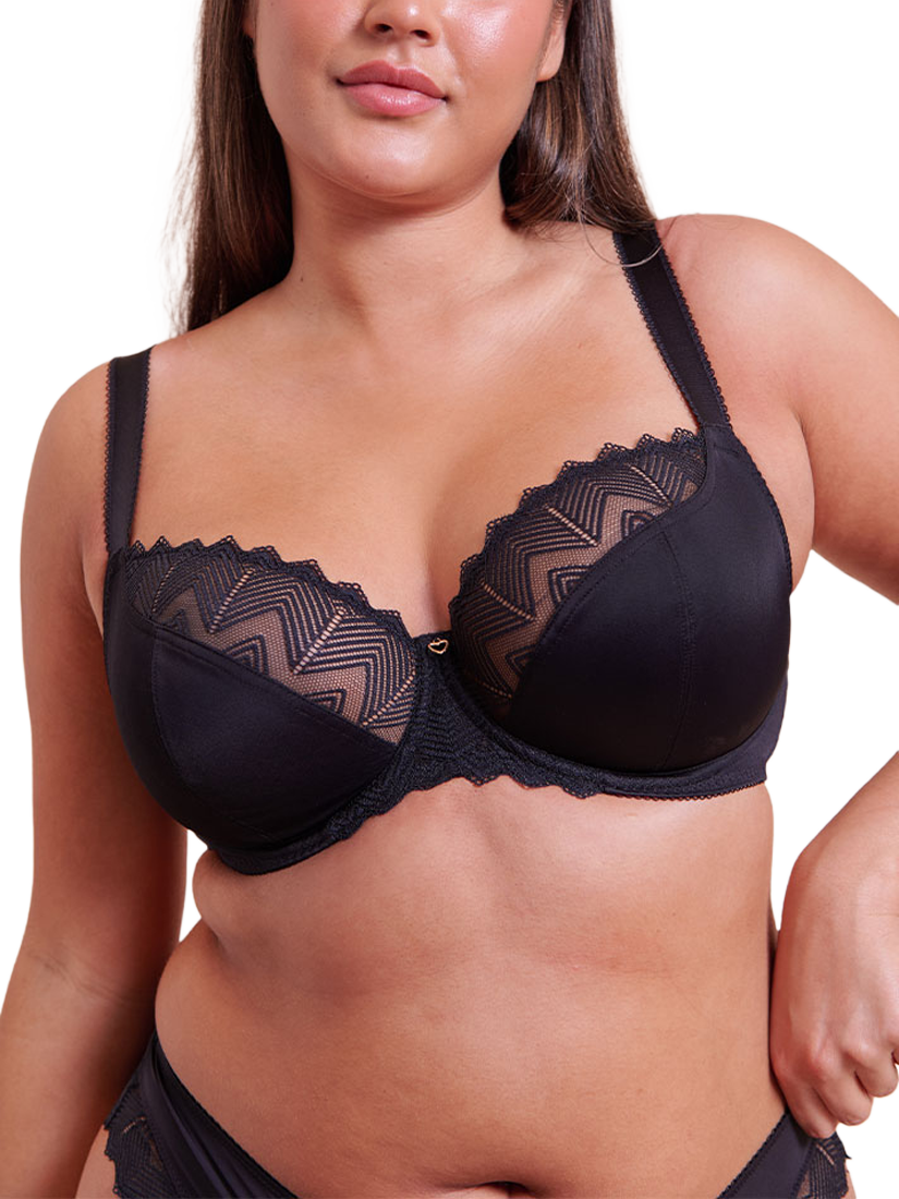 Product image 4 of 7, which shows Curvy Kate Wild One Underwired Balcony Bra, Black, 32E