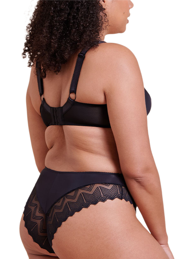 Product image 6 of 7, which shows Curvy Kate Wild One Underwired Balcony Bra, Black, 32E