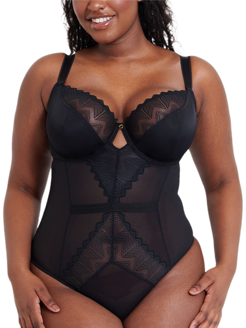 Product image 1 of 6, which shows Curvy Kate Wild One Balcony Body, Black, 42E