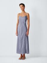 John Lewis x REJINA PYO Seam Detail Dress, Silver Blue