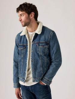 Levi's Sherpa Lined Denim Trucker Jacket, In The Morning, In The Morning