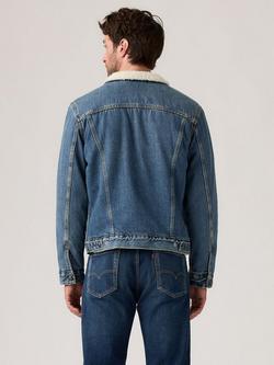 Levi's Sherpa Lined Denim Trucker Jacket, In The Morning - view 2, In The Morning