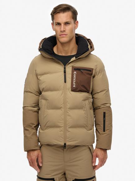 Superdry Padded Ski Jacket, Buckwheat Beige, Buckwheat Beige