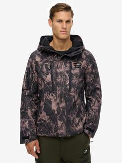 Superdry Hooded Ski Shell Jacket, Woodgrain, Woodgrain
